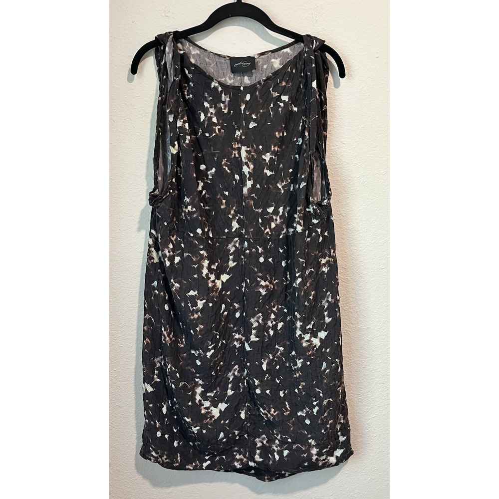 Rachel Comey Dress Size Large Silk Cotton Black Abstract Twist Knee Length Chic